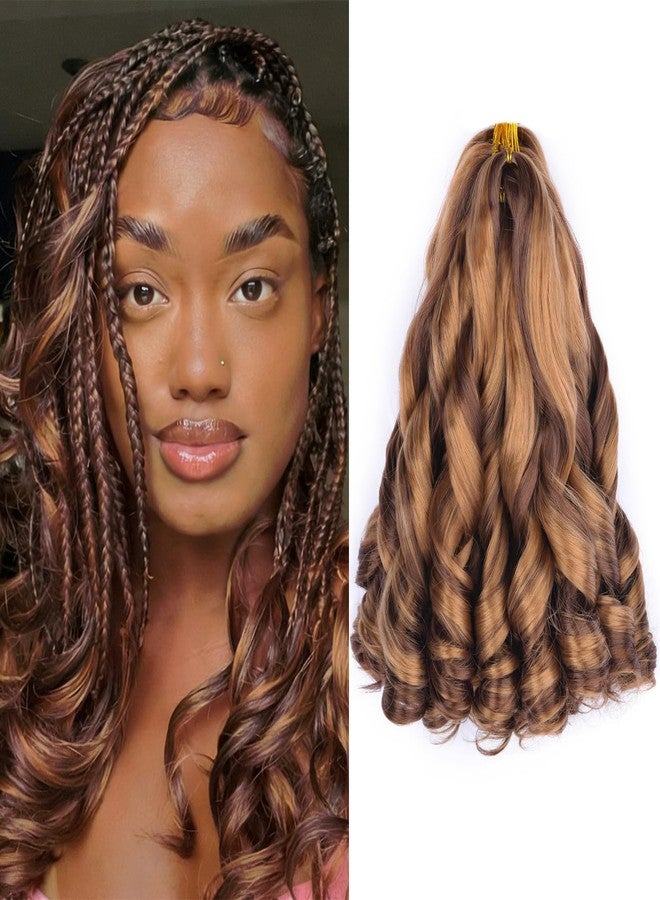 Luoyudu French Curly Braiding Hair 14 Inch P33/30 Loose Wavy 8 Packs Bouncy Braiding Hair Extensions 50g/Pack Synthetic Crochet Hair for Black Women (14 Inch 8 Packs, P33/30) - Image 1