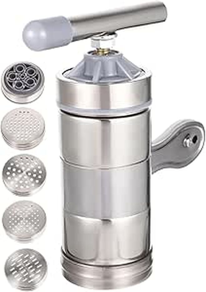 Stainless Steel Manual Pasta Maker With Molds For Homemade Noodles Kitchen Tool - Image 1