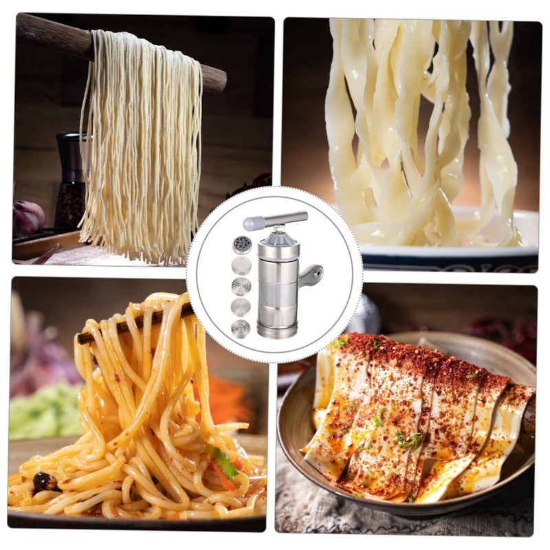 Stainless Steel Manual Pasta Maker With Molds For Homemade Noodles Kitchen Tool - Image 4