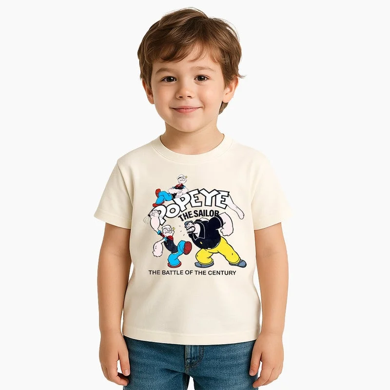 Trucare POPEYE The Sailor Kids Boy's Short Sleeve T-Shirt