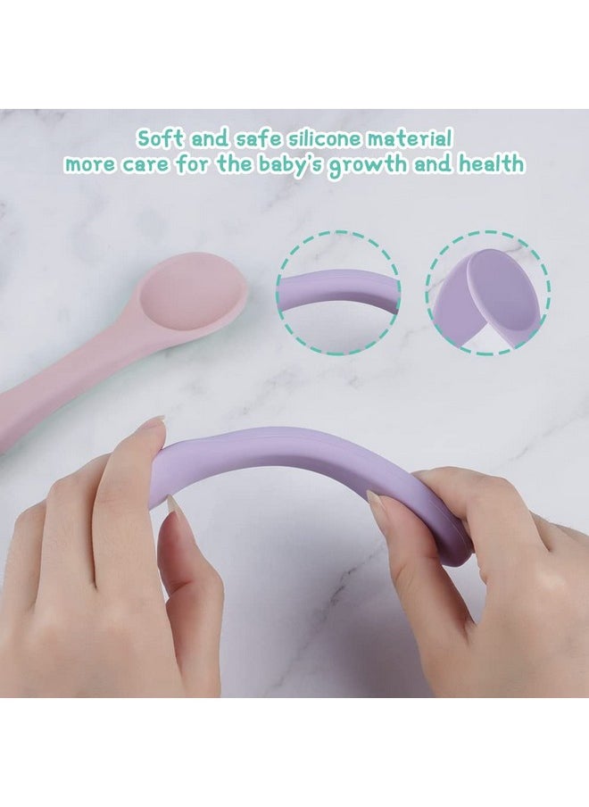 Silicone Baby Feeding Spoons, 4 Pcs Baby Spoons, First Stage Feeding Spoons For Infants, Silicone Baby Spoons Ultra-Durable & Chewproof, Silicone Feeding Spoons Dishwasher Safe,Baby Utensils - pzsku/Z3AEAC024158042EE6ED2Z/45/_/1733729712/1cc3059d-4bc8-4073-a7e8-08448c7274cc