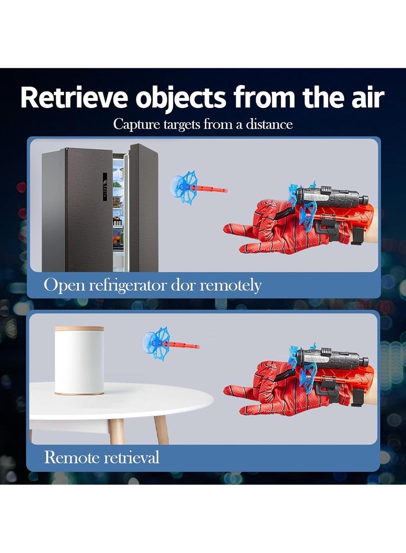 7 جهاز كمبيوتر شخصي Superhero Web-Slinging لعبة مجموعة,1 بطل خارق القبعات,1 شعر قناع العين, 1 قاذفة, 1 قفاز, 3 رصاص مصص,مثالية للدور في الأزياء الداخلية والخارجية لعب,لعب خيالي للأطفال في الأعمار 3+,هدية للأطفال - Image 5