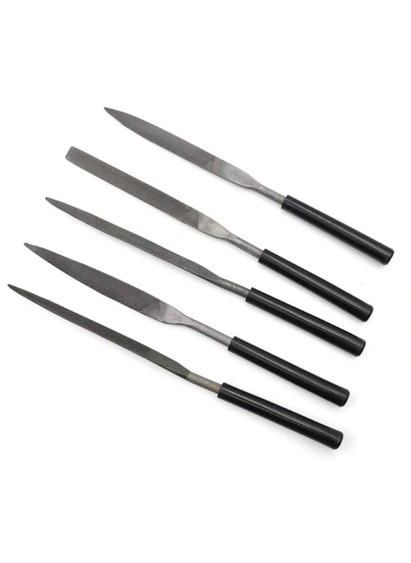 DIY Crafts DIY Crafts CTDIYHI34844 5 Needle File Jewelery Diamond Wood Carving Model Metal Glass Stone Pack of 5 Pcs Design  - Image 1