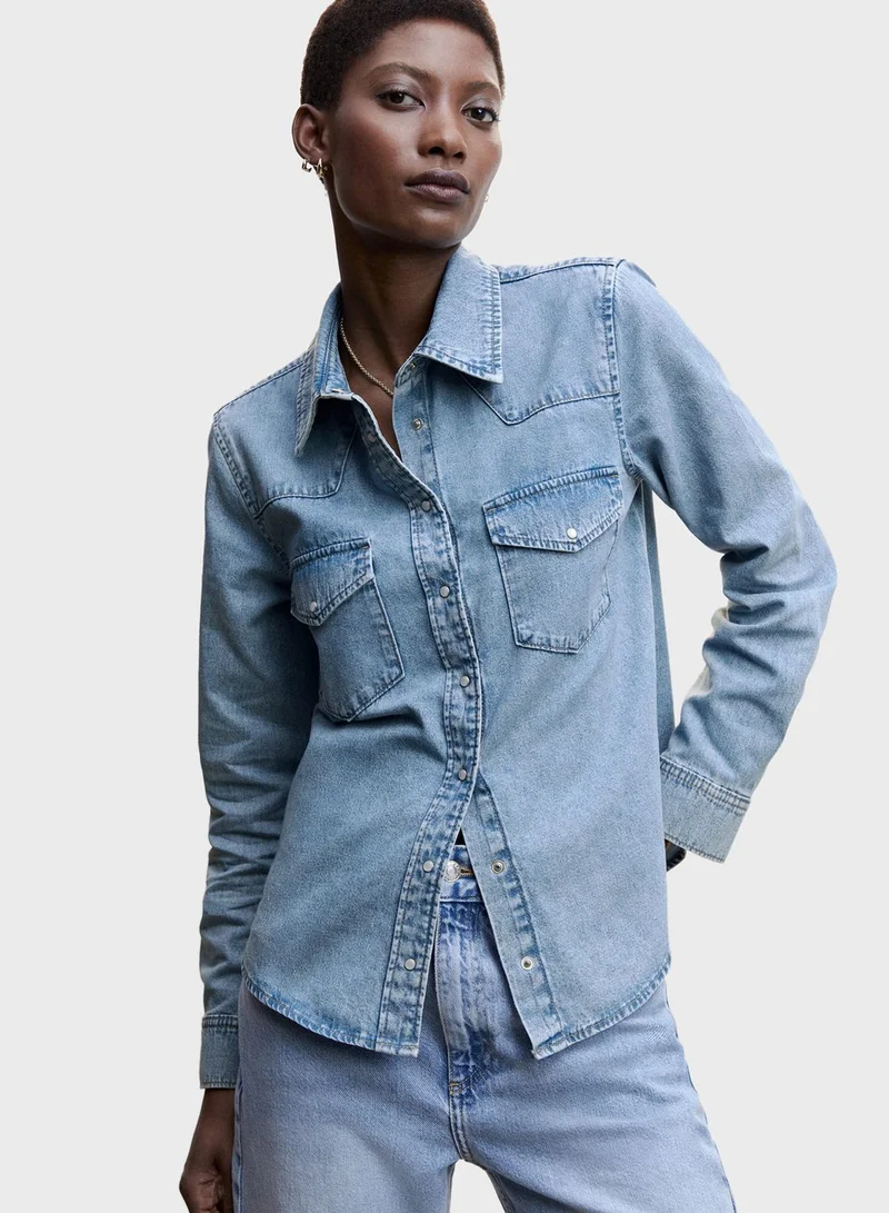 MANGO Pocket Detail Shirt