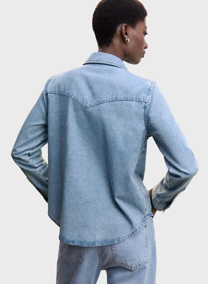 MANGO Pocket Detail Shirt