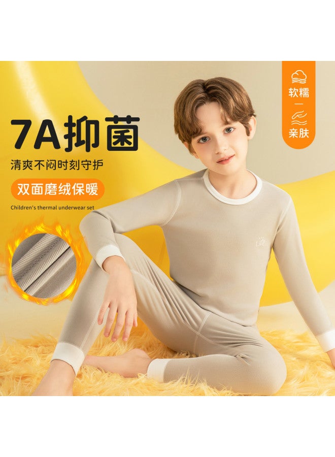 Fenton boys' Thermal Underwear, Thick Base Layer For Kids & Teens, Winter Homewear - Image 3