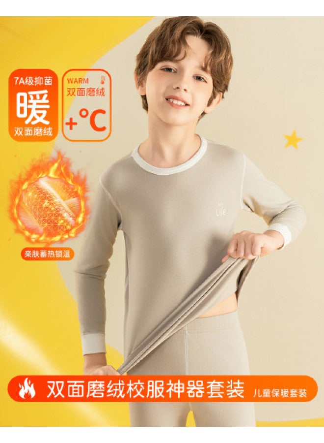 Fenton boys' Thermal Underwear, Thick Base Layer For Kids & Teens, Winter Homewear - Image 1