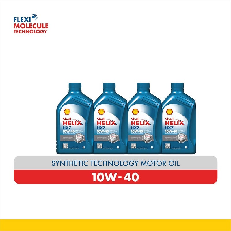 شل زيت محرك Shell Helix HX7 10W-40 (1 لتر) (عبوة تحتوي على 4 عبوات) - Image 2