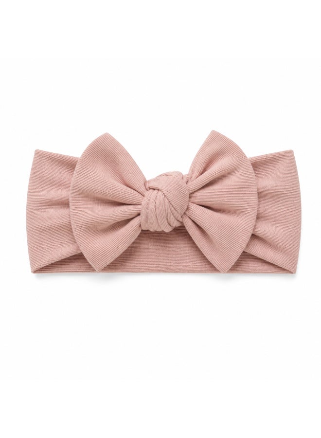 Headband Lycra Rose and White from 1 to 5 years old, high quality material and comfortable to wear - Image 1
