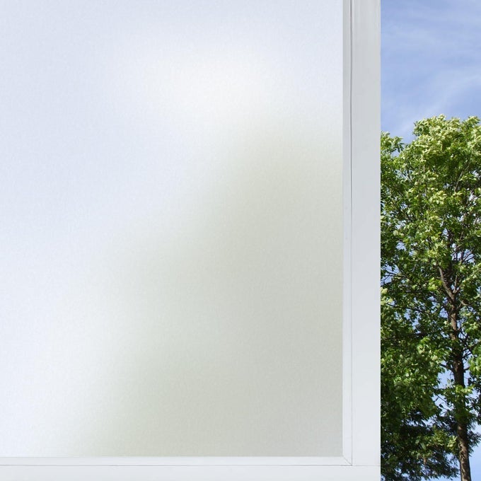 FROSTED GLASS WINDOW FILM173X2362 INCHES PRIVACY FILM ANTI UV FROSTED WINDOW PRIVACY FILM NON ADHESIVE WINDOW FILM PRIVACY FOR BATHROOM HOME AND OFFICE