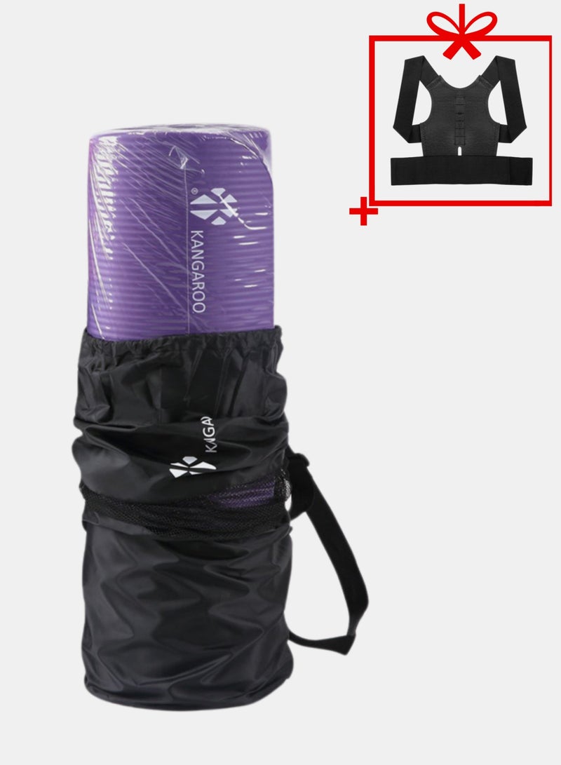 كانجرو فرشة تمارين يوغا 1.5 سم مع هدية حزام ومشد الظهر