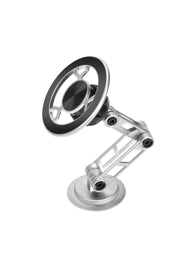 Folding Car Phone Mount, Car Magnetic Phone Holder, Powerful Magnetic Ring, Triaxial Height Adjustment, Suitable for All Smartphones - Image 1