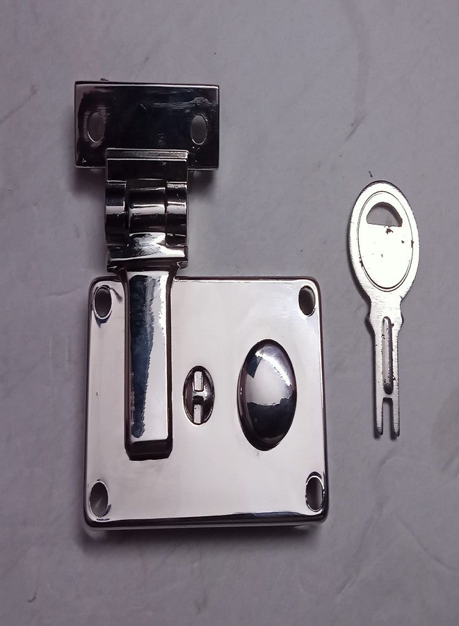 Teclican Silver Color Luggage Suitcase Combination Lock Buckle for Toolbox Vanity Case, with Key Pack of - (1) - Image 2