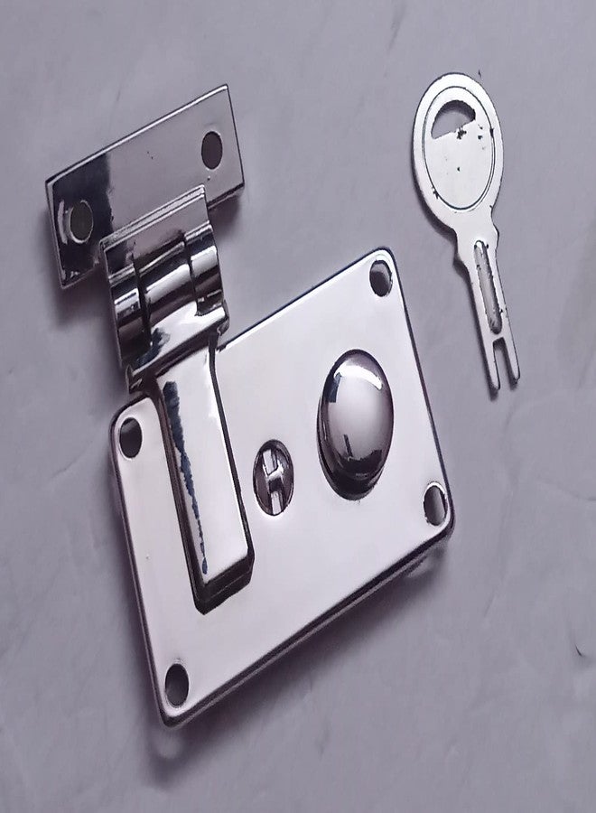 Teclican Silver Color Luggage Suitcase Combination Lock Buckle for Toolbox Vanity Case, with Key Pack of - (1) - Image 1