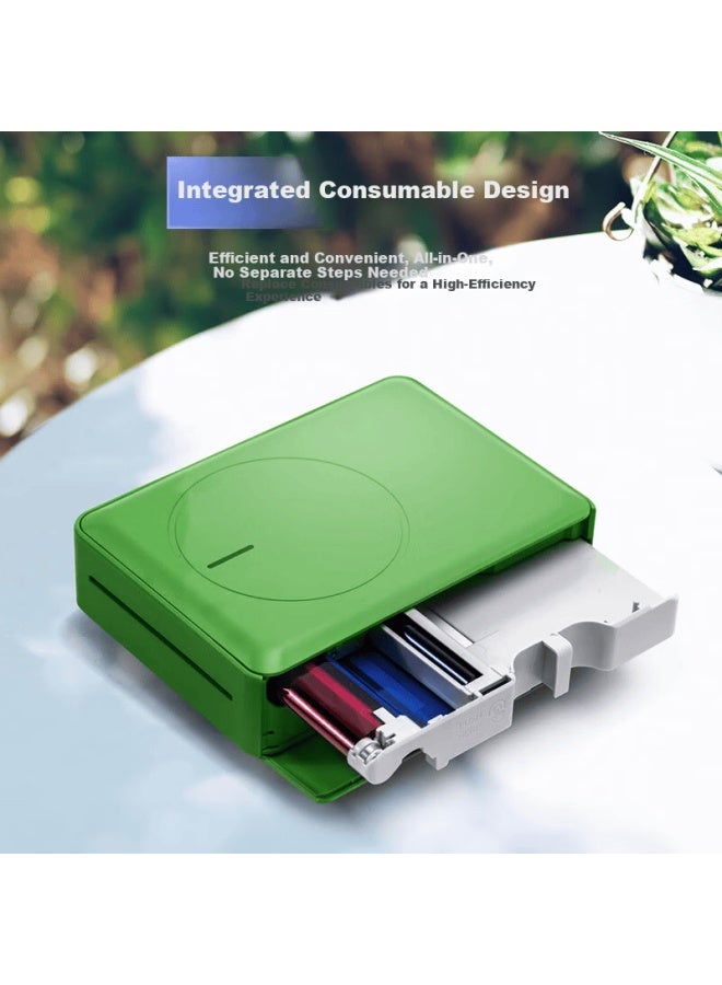 Hprt Z5s Instant Camera Green Set Photo Capture And Print All-in-one Mobile Bluetooth Mini Portable Photo Printer Gift For Kids Students Friends - Image 3