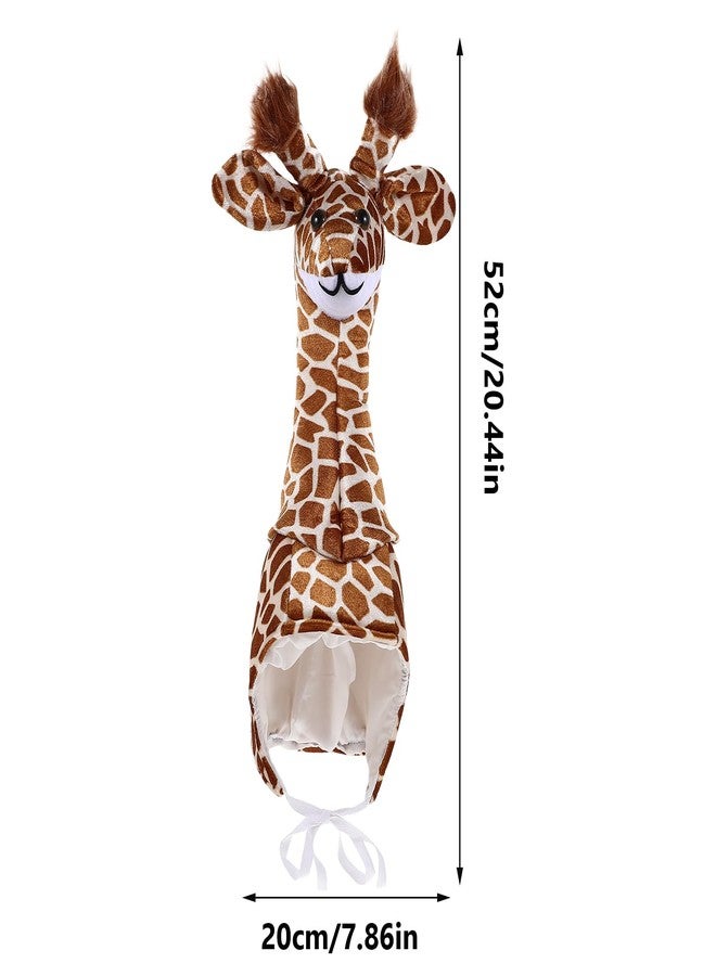 أموسفون قبعة زرافة من آموسفن للأطفال والآباء، زي تنكري على شكل حيوان للعروض، قماش بني، 20.47 × 7.87 × 7.87 بوصة - Image 5