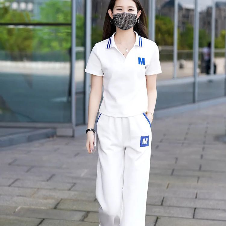 Casual Suit, Slimming, High-End, 2026 New Short-Sleeved Summer Sportswear, Age-Reducing, Stylish, Fashionable Two-Piece Set for Women - Image 5