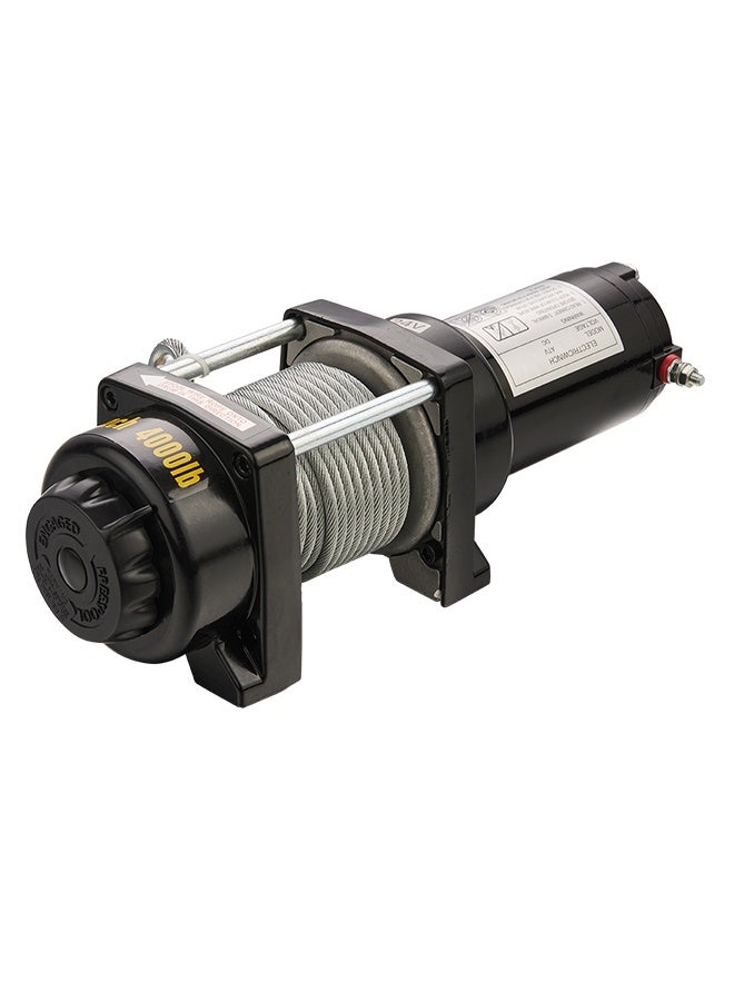 LAWAZIM 3000lbs Black Electric Steel Cable Winch - 24V DC Waterproof Electric Hoist Winch with Wired Remote Control - Ideal for ATV, Truck, Towing, Trailer & Off-Road Towing - Image 5