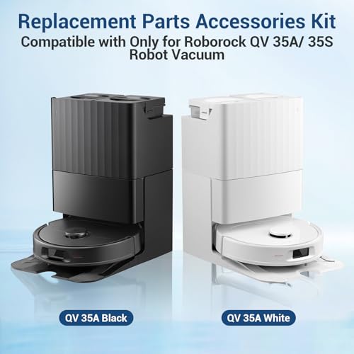 BUXEBUX 26Pcs Replacement Parts Accessories for Roborock QV 35A/ QV 35S Robot Vacuum Kit, 2 Main Brush, 4 Hepa Filter, 6 Mop Pads, 6 Side Brush, 6 Dust Bags, 1 Screwdriver, 1 Clean Tool - Image 2