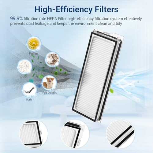 BUXEBUX 26Pcs Replacement Parts Accessories for Roborock QV 35A/ QV 35S Robot Vacuum Kit, 2 Main Brush, 4 Hepa Filter, 6 Mop Pads, 6 Side Brush, 6 Dust Bags, 1 Screwdriver, 1 Clean Tool - Image 5