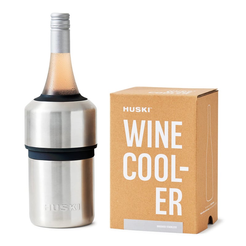 Huski Wine Chiller | Award Winning Iceless Design | Keeps Wine Cold up to 6 Hours | Wine Accessory | Next Generation Ice Bucket | Fits Some Champagne Bottles | Perfect Gift for Wine Lovers (Stainless) - Image 1