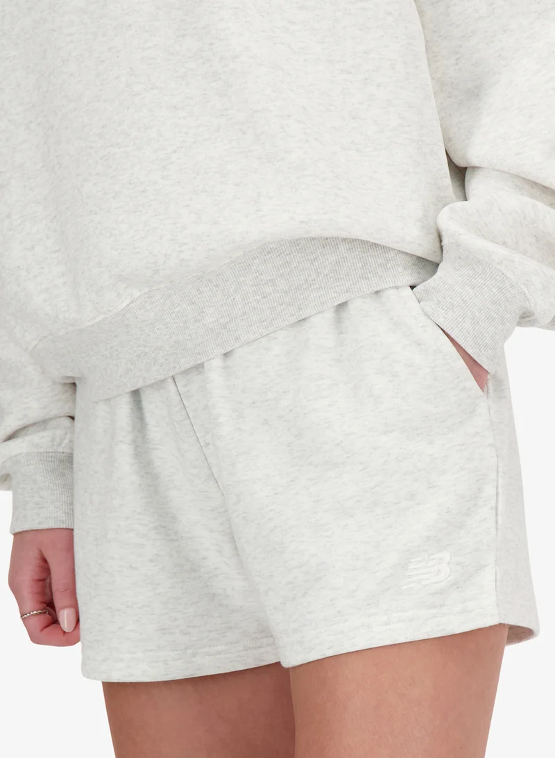 New Balance ASH HEATHER (AHH) Essentials French Terry Shorts for Women | Best Price UAE