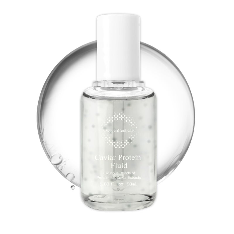 OxygenCeuticals Caviar Protein Fluid â€“ Total Anti-Aging Ampoule with 5% Caviar Extract, Niacinamide & Adenosine, Peptide-Enriched Brightening & Firming Serum for Youthful Radiance. 1.69 fl.oz (50ml) - Image 1