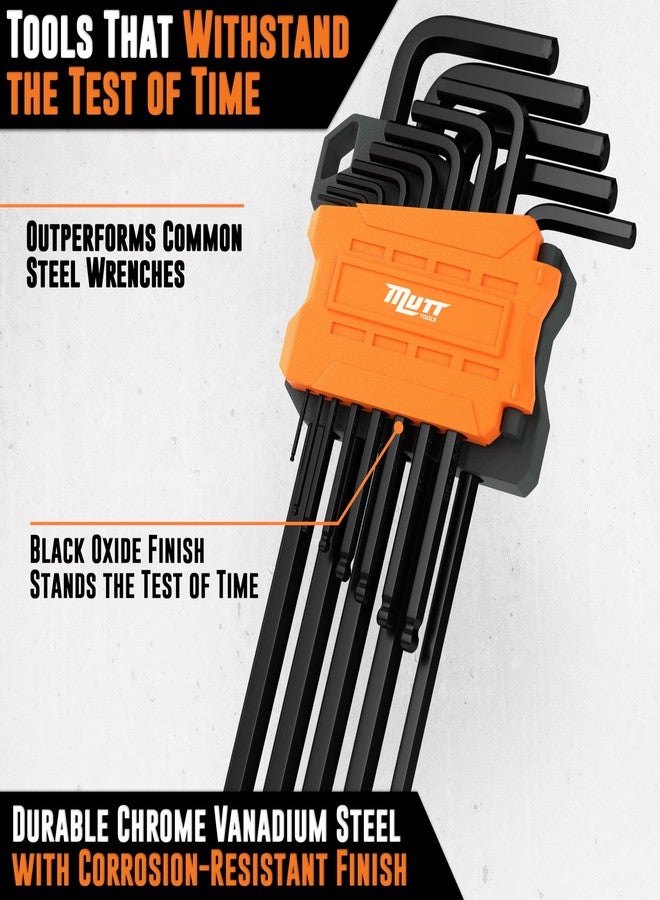 AMERICAN MUTT TOOLS طقم مفاتيح ألين طويل من 35 قطعة من أدوات Mutt - يتضمن مفتاح نجمة ومقياس متري وقياسي SAE - مفتاح سداسي بطرف كروي طويل ومفتاح توركس أمان - Image 4