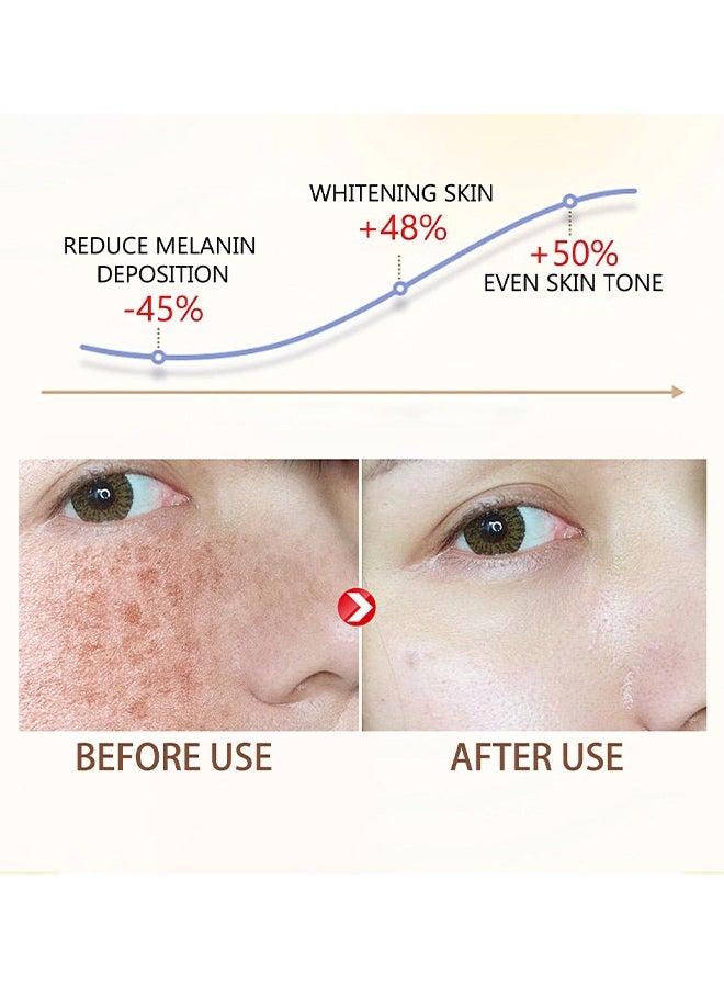 Lanthome Glutathione White Cream，Facial Dark Spots Remover 2% Glutathione Face Cream Whitening Moisturizing Facial Cream Face Moisturizer Facial Skin Care Cream Intensive Lightening Facial Cream 20g  - Image 4