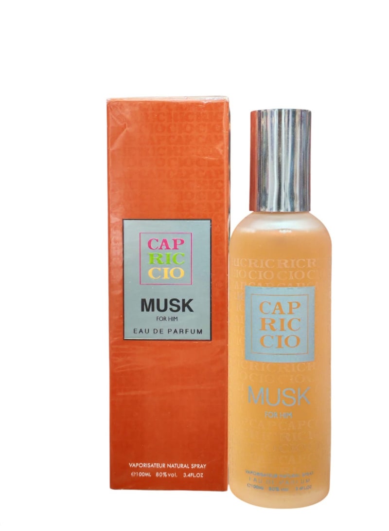Capriccio Musk for Men Eau de Parfum 100ml – Long Lasting Elegant Musk Fragrance