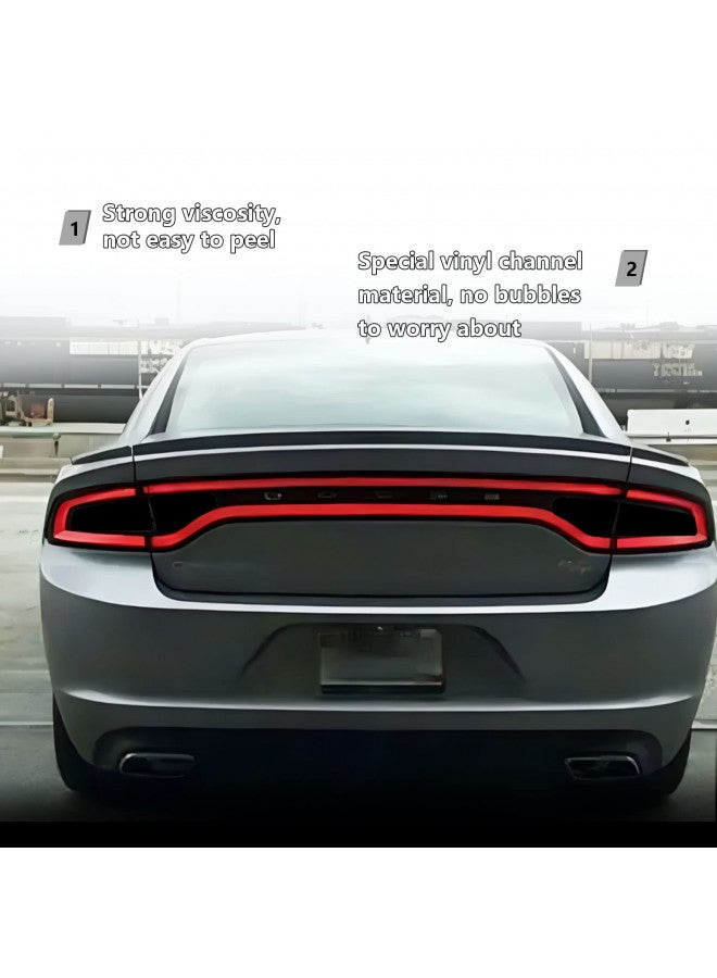 RBOKO Black Taillight Vinyl Tint Film Vinyl Decals Tint Kit Precut Overlays Stickers Compatible with Dodge Charger 2015 2016 2017 2018 2019 2020 2021 Tail Light Wrap Cover  - Image 4