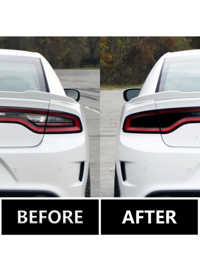 RBOKO Black Taillight Vinyl Tint Film Vinyl Decals Tint Kit Precut Overlays Stickers Compatible with Dodge Charger 2015 2016 2017 2018 2019 2020 2021 Tail Light Wrap Cover  - Image 3