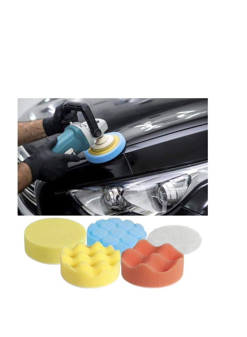 Y&D Car Polishing Sponge, 31Pcs Pads Set, Buffing and Wool with M14 Drill Adapter for Polisher Electric  - Image 3