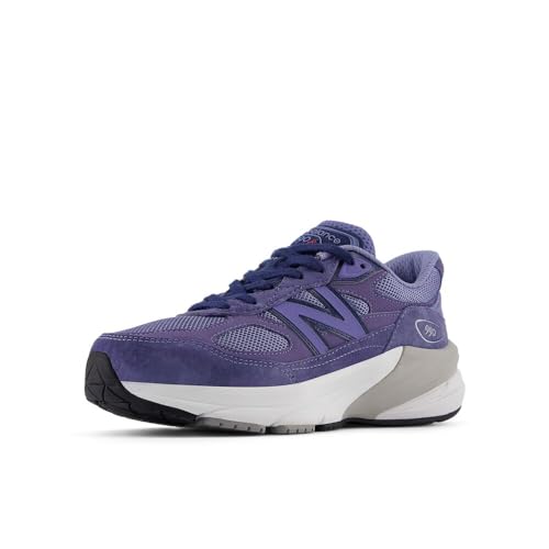 New Balance FuelCell 990 V6 Lace-up Sneaker, Purple/Nb Navy, 7 US Unisex Big Kid - Image 2