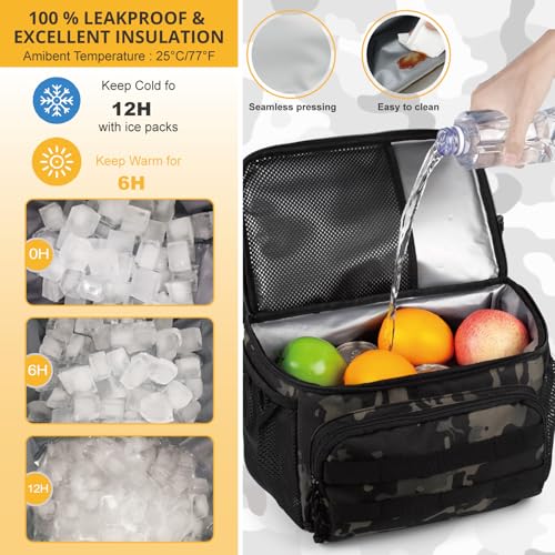 ATRIPACK Tactical Double Deck Cooler Backpack for Men,Large Lunch Backpack with 2 Compartment,Soft Cooler Bag Water-Resistant Leak Proof Cooler Bag Beach Picnic - Image 3