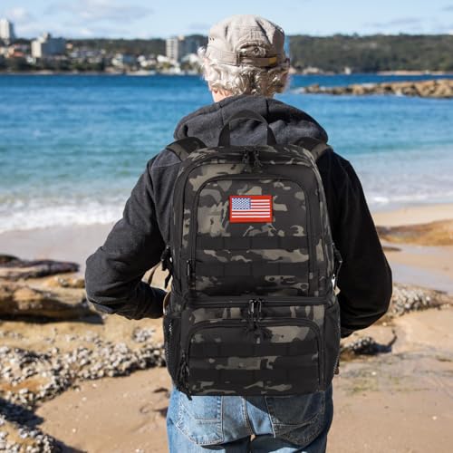 ATRIPACK Tactical Double Deck Cooler Backpack for Men,Large Lunch Backpack with 2 Compartment,Soft Cooler Bag Water-Resistant Leak Proof Cooler Bag Beach Picnic - Image 2