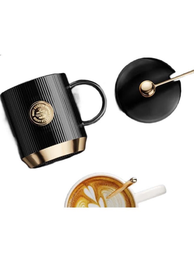 Vanow Ceramic Mug With Lid And Spoon, Couple'S Gift Set For Women'S Day, Customized Gift Box For Men And Women - Image 1