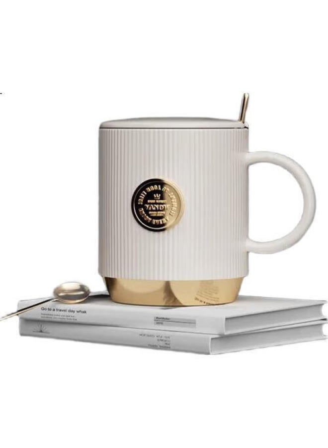 Vanow Ceramic Mug With Lid And Spoon, Couple'S Gift Set For Women'S Day, Customized Gift Box For Men And Women - Image 2