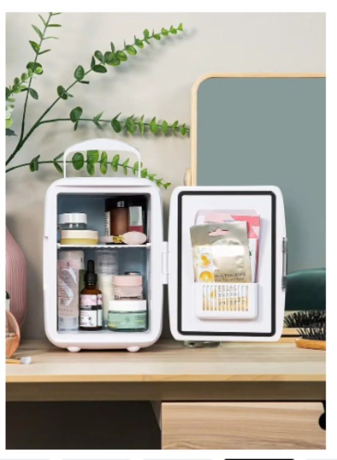 Denx Mini refrigerator suitable for home and car to store hot and cold foods and drinks, 4 liter capacity - Image 2