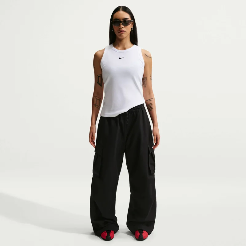 Nike White Women's Ribbed Tank Top for Women | Best Price UAE