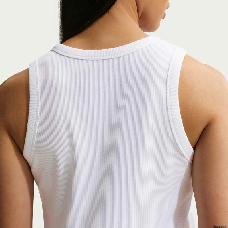 Nike White Women's Ribbed Tank Top for Women | Best Price UAE