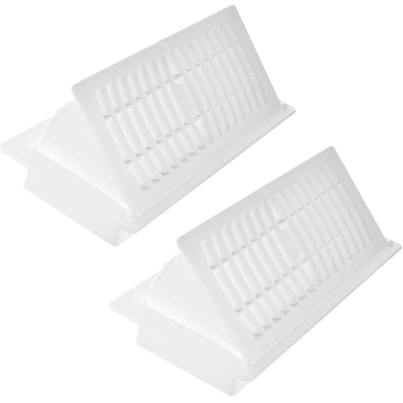 Hartford Ventilation Pop Up Floor Vent Register for 4 x 12 Duct Opening Air Vent Deflector Extender for Under Furniture Couch Cabinetry Floor or Ceiling Use White Pack of 2
