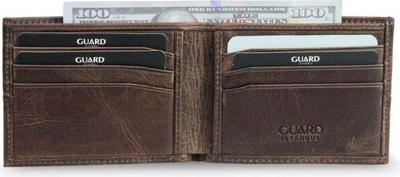 Guard Antique Brown Slim Classic Leather Men's Wallet  - Image 2