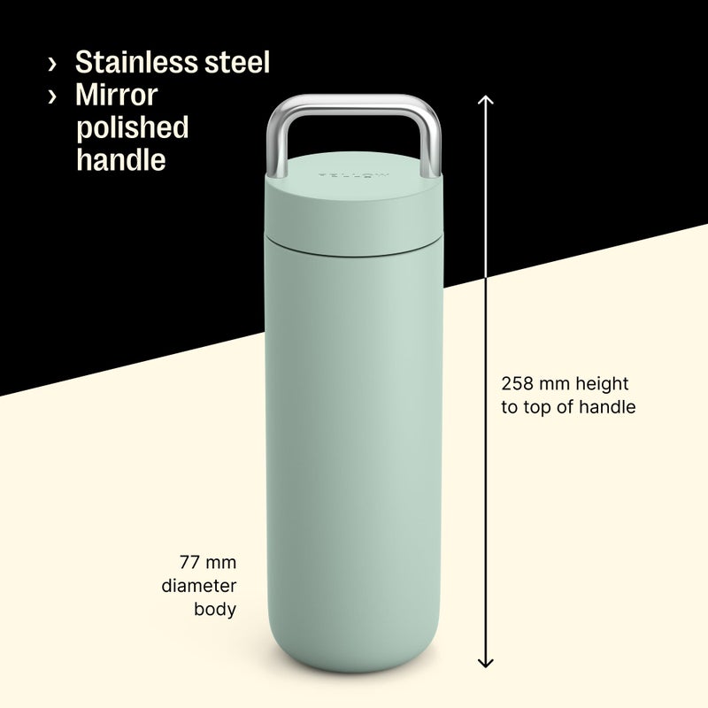 Fellow 20 oz Carter Carry Vacuum Insulated Tumbler for Water, Tea, Coffee, Smoothies, & more - Stainless Steel - Keeps Heat for 12 Hours/Stays Cold for 24 Hours-Leak-Proof Seal-Slim Width-Mint Chip - Image 4