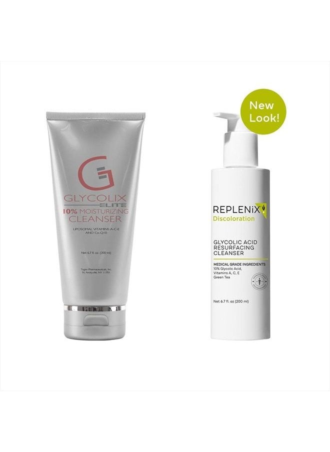 Replenix Glycolic Acid Resurfacing Cleanser - Medical Grade Brightening Face Wash, Exfoliating, Reduces Appearance of Pores, Uneven Skin Tone, 6.7 oz.  - Image 3