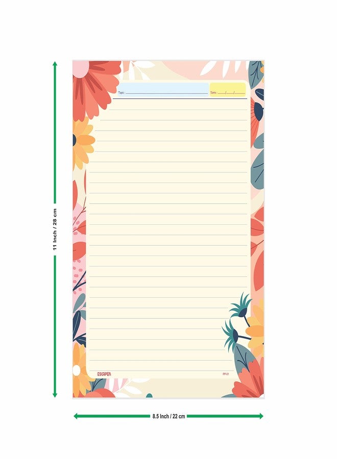 ESCAPER Flower Project Papers - Combo Pack of 50, A4 Sheets (Ruled One Side), Perfect for School Projects, Office Presentations and Creative Artwork - Image 3