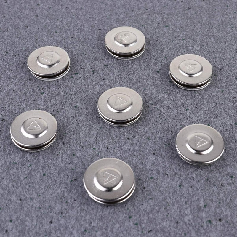 comfrt 24PCS Magnetic Snap Button Round ID Name Badge Fastener Metal Lapel Pin Brooch Holder for DIY Craft Scarf Purses Bags Clothes Leather(17mm,Silver) - Image 4