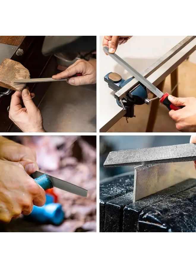 8 Inch Double Sided Flat File With Anti Slip Handle High Carbon Steel For Woodworking - Image 3