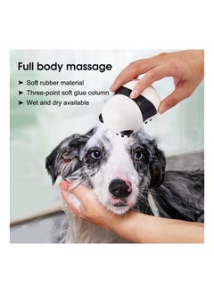 SYOSI Bath Brush, Wet and Dry Soft Silicone Dog Massage Brush, Suitable for Bathing, Massage of Short, Medium and Long Haired Pets  - Image 4