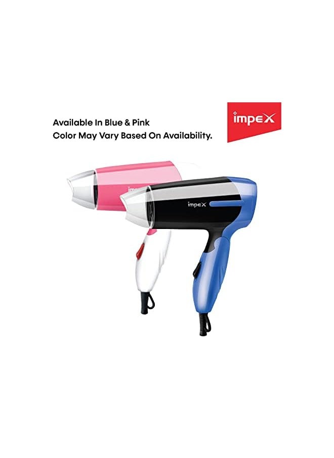 Impex - Hd-1K2 Foldable Handle Hair Dryer With 2 Speed/Heat Function - Assorted - Image 1